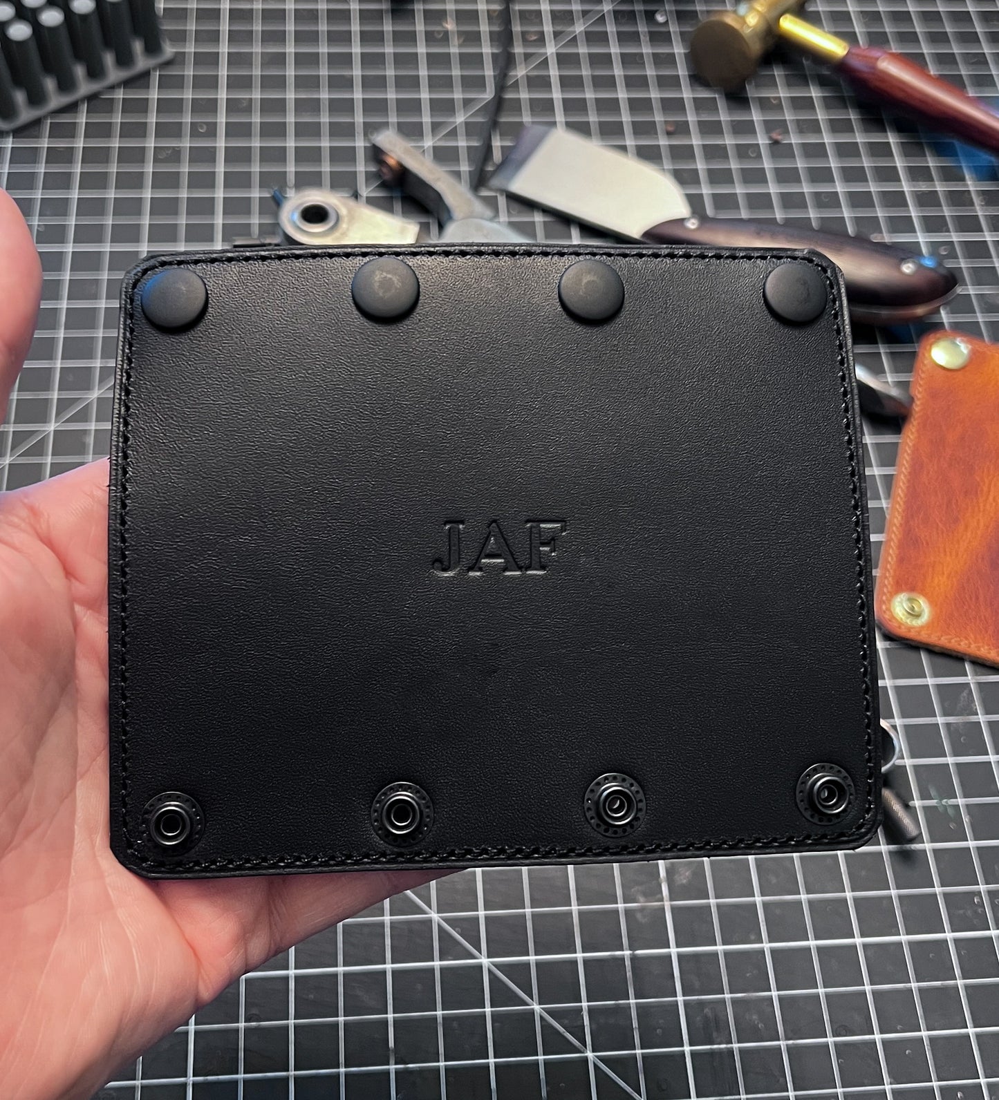Personalized Luggage Handle Cover in Horween Leather | Handmade to Order
