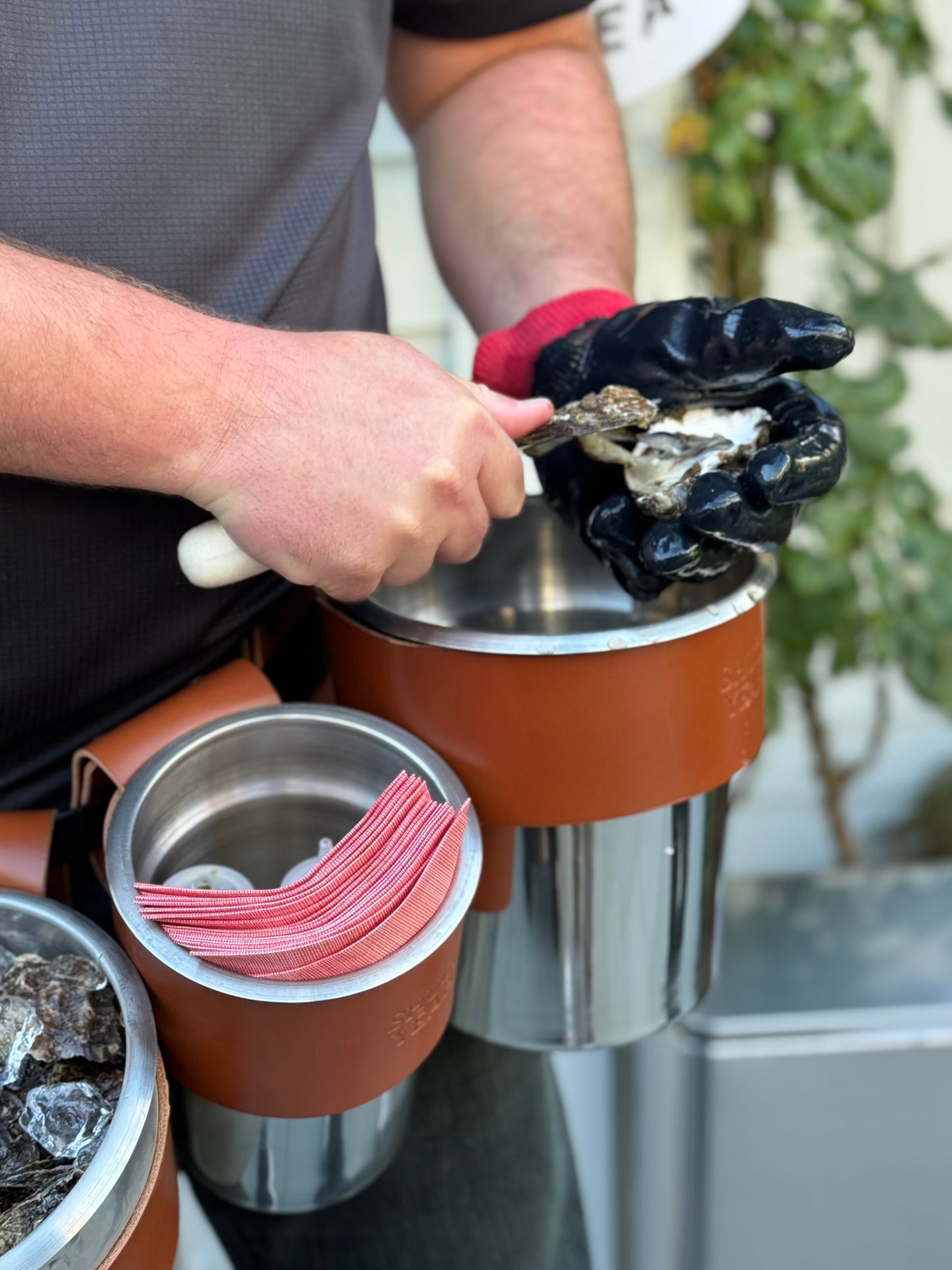 Oyster shucker catering apron. Skipper’s oyster shucker belt