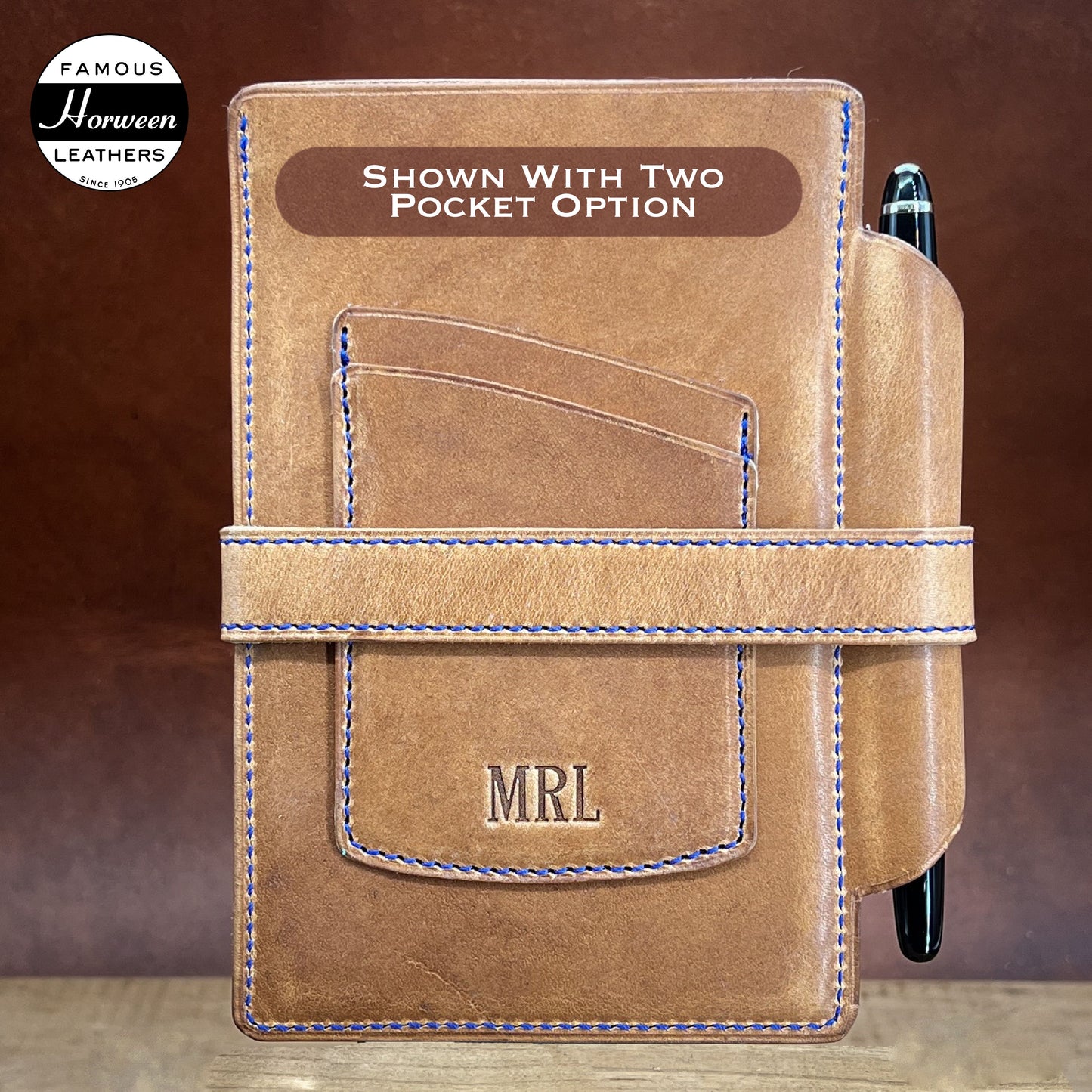 Single pocket version of the Handmade Jotter Style Cover for Field Notes Heavy Duty Flip Notebook