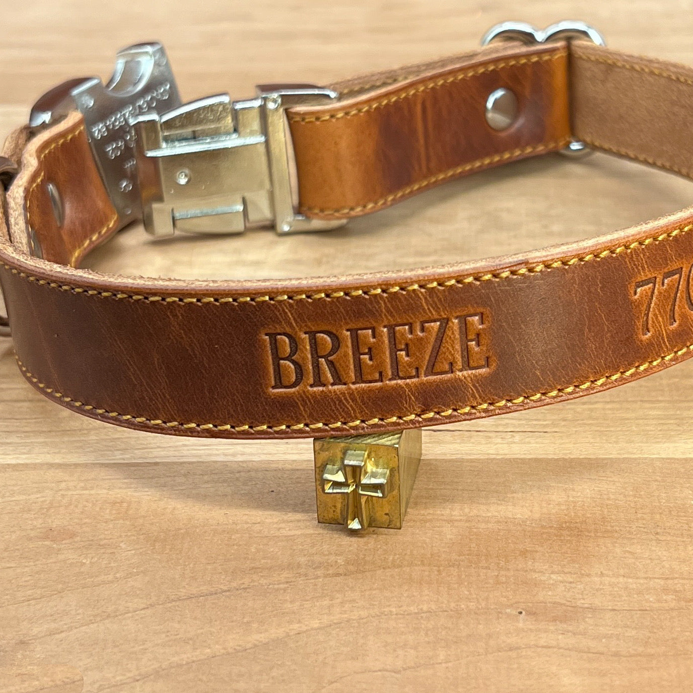 Customizable Quick Release Dog Collars in Horween Leather, Made to order