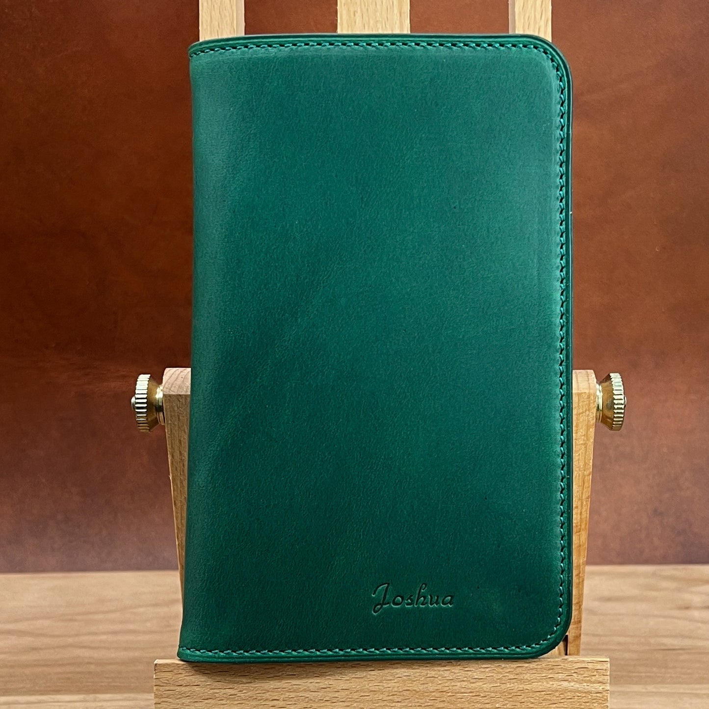 Handmade Horween Leather Notebook Cover - Pocket Size