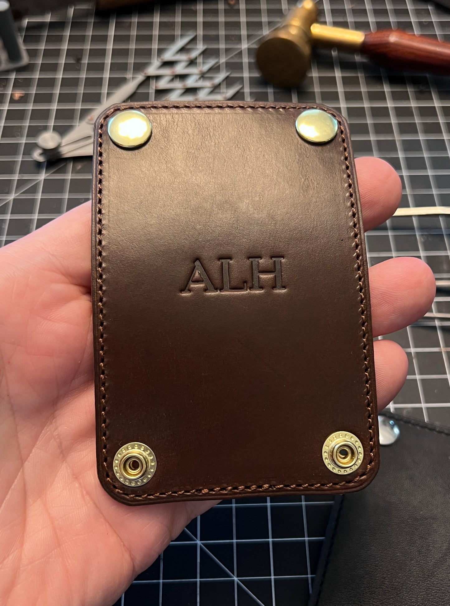 Personalized Luggage Handle Cover in Horween Leather | Handmade to Order