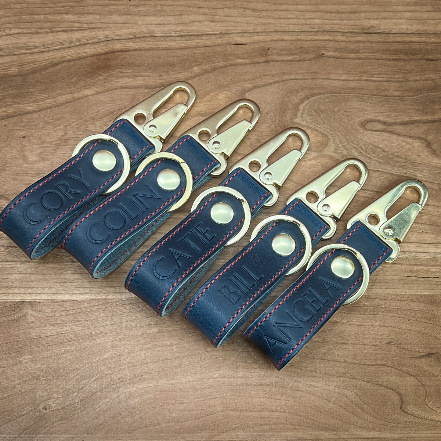 Horween Leather Belt Loop Keychain with HK Snap Hook | Handmade to Order