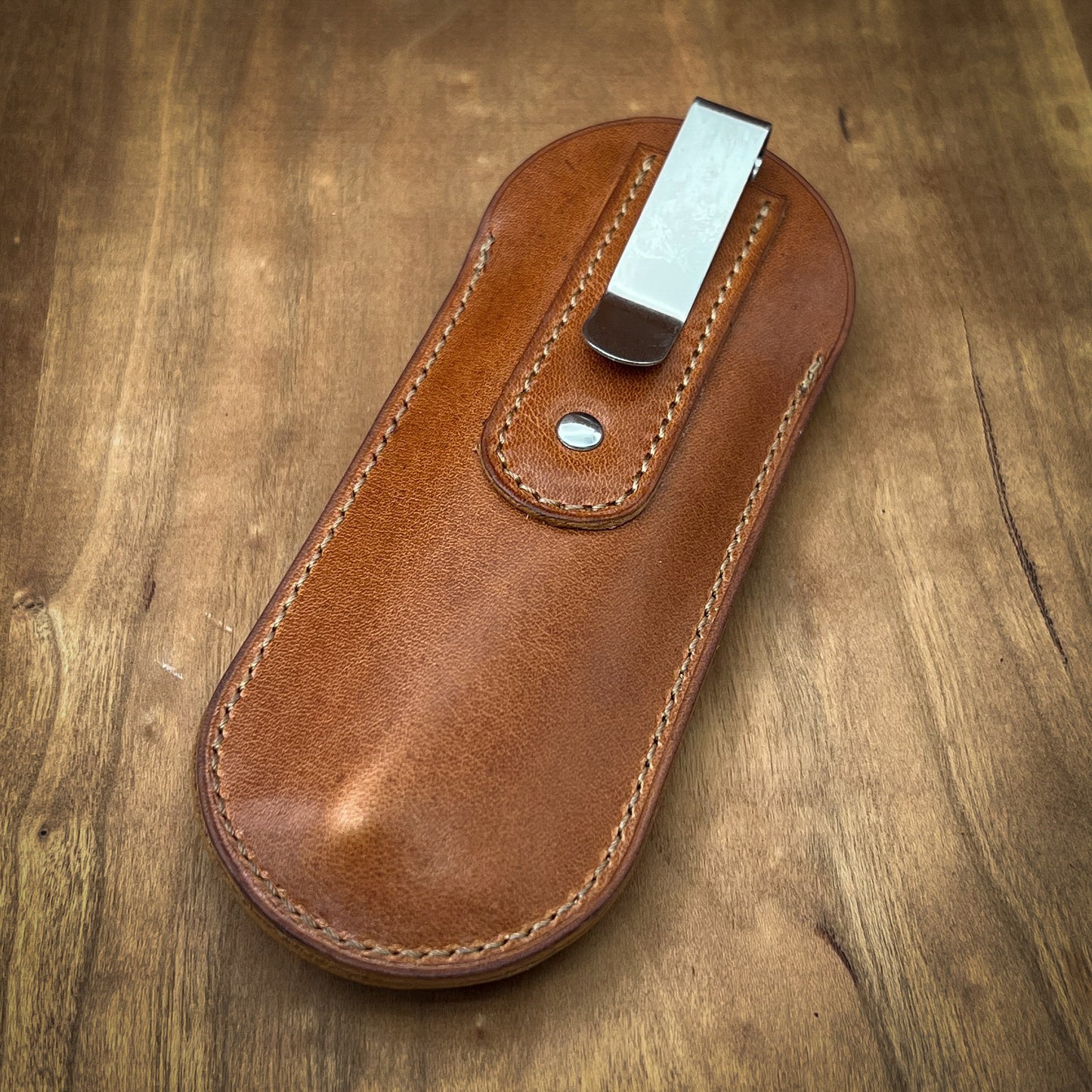Pulltap Corkscrew and Horween Leather Sheath with Belt Clip | Personalized and Handmade to Order
