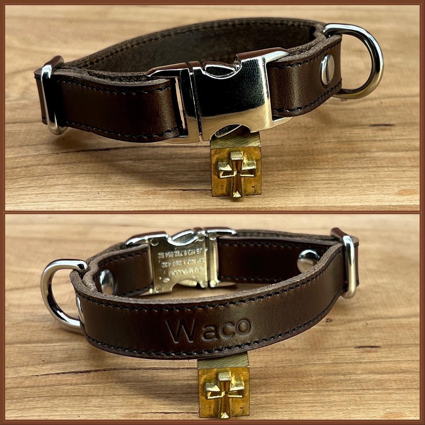 Customizable Quick Release Dog Collars in Horween Leather, Made to order