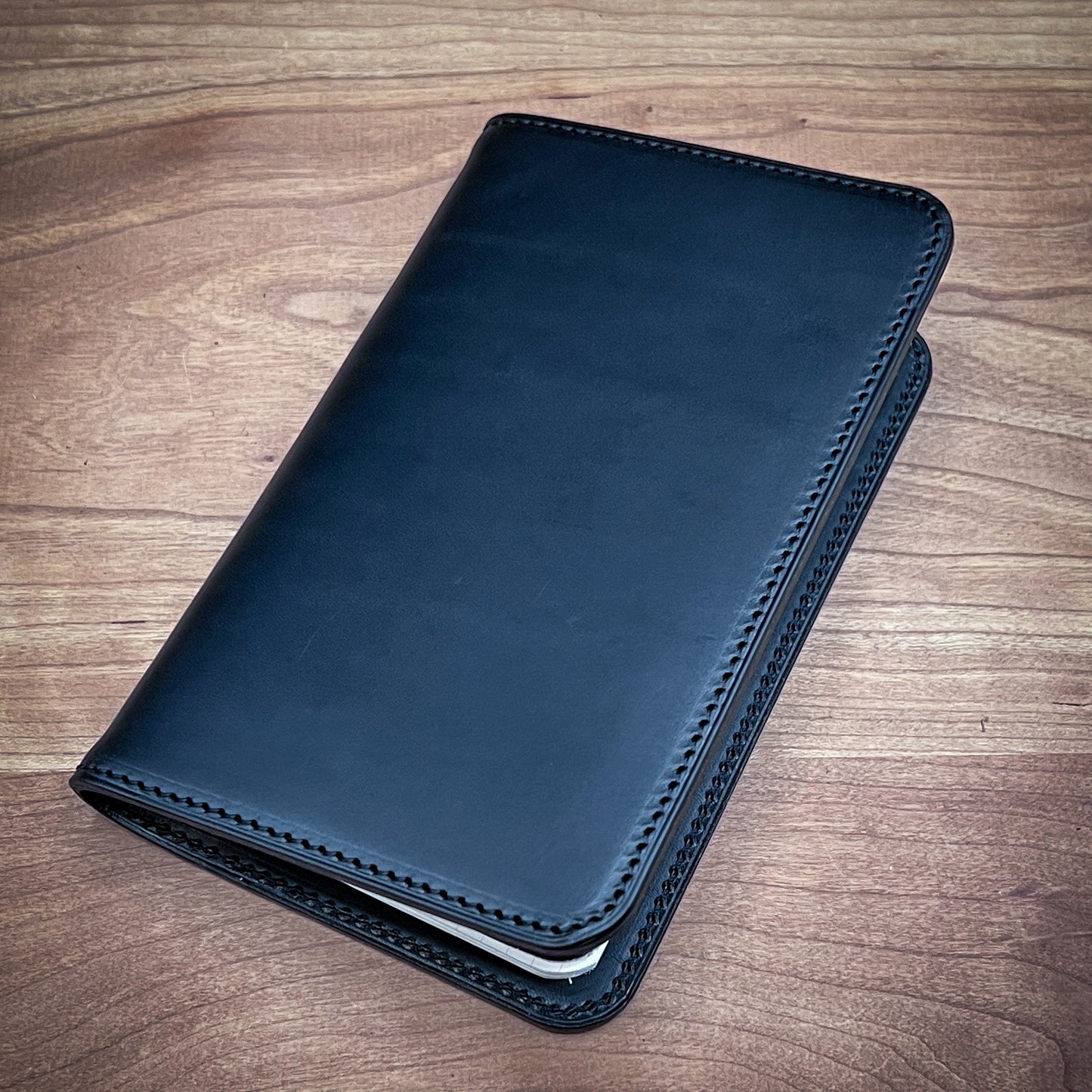 Handmade Pocket Notebook Cover in Splenda Classic Leather.