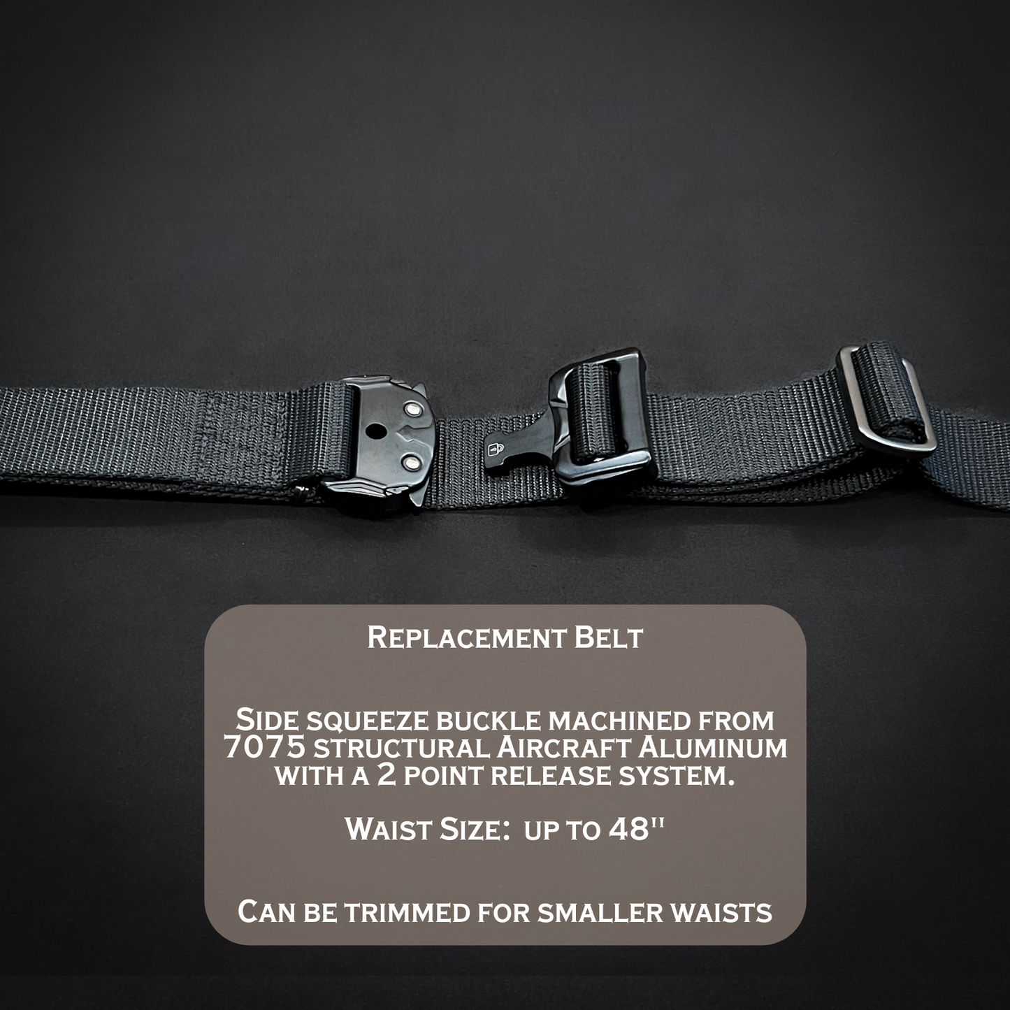 Replacement Belt with Side Release Buckle