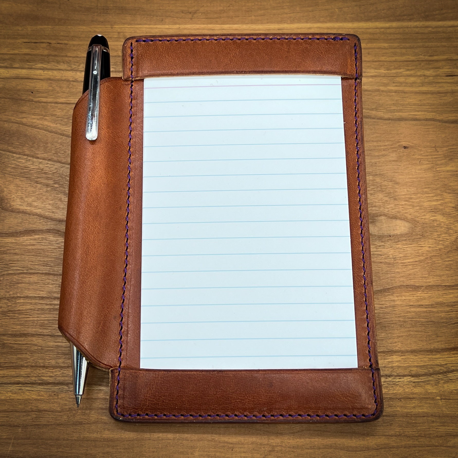 Personalized Pocket Jotter Index Card Notepad in Horween Leather – Custom  Leather and Pen