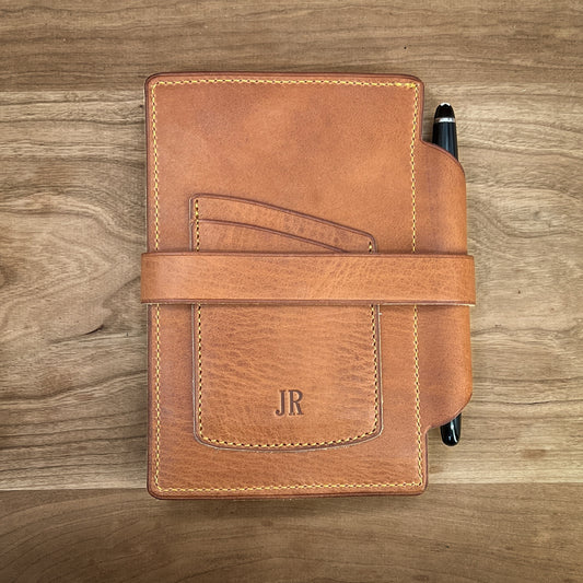 Two pocket version of the Handmade Jotter Style Cover for Field Notes Heavy Duty Flip Notebook