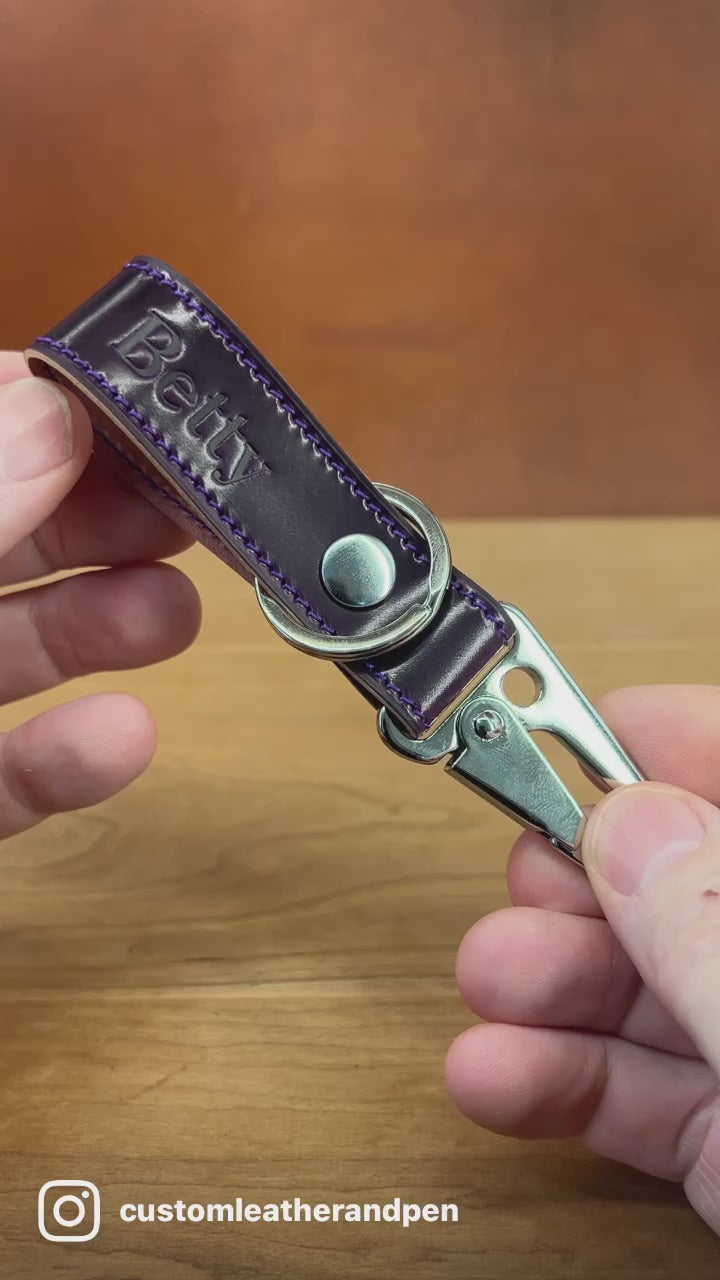 Violet Shell Cordovan Keychain Video