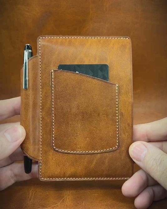 English Tan Notebook Sleeve in Horween Leather | Ready to Ship
