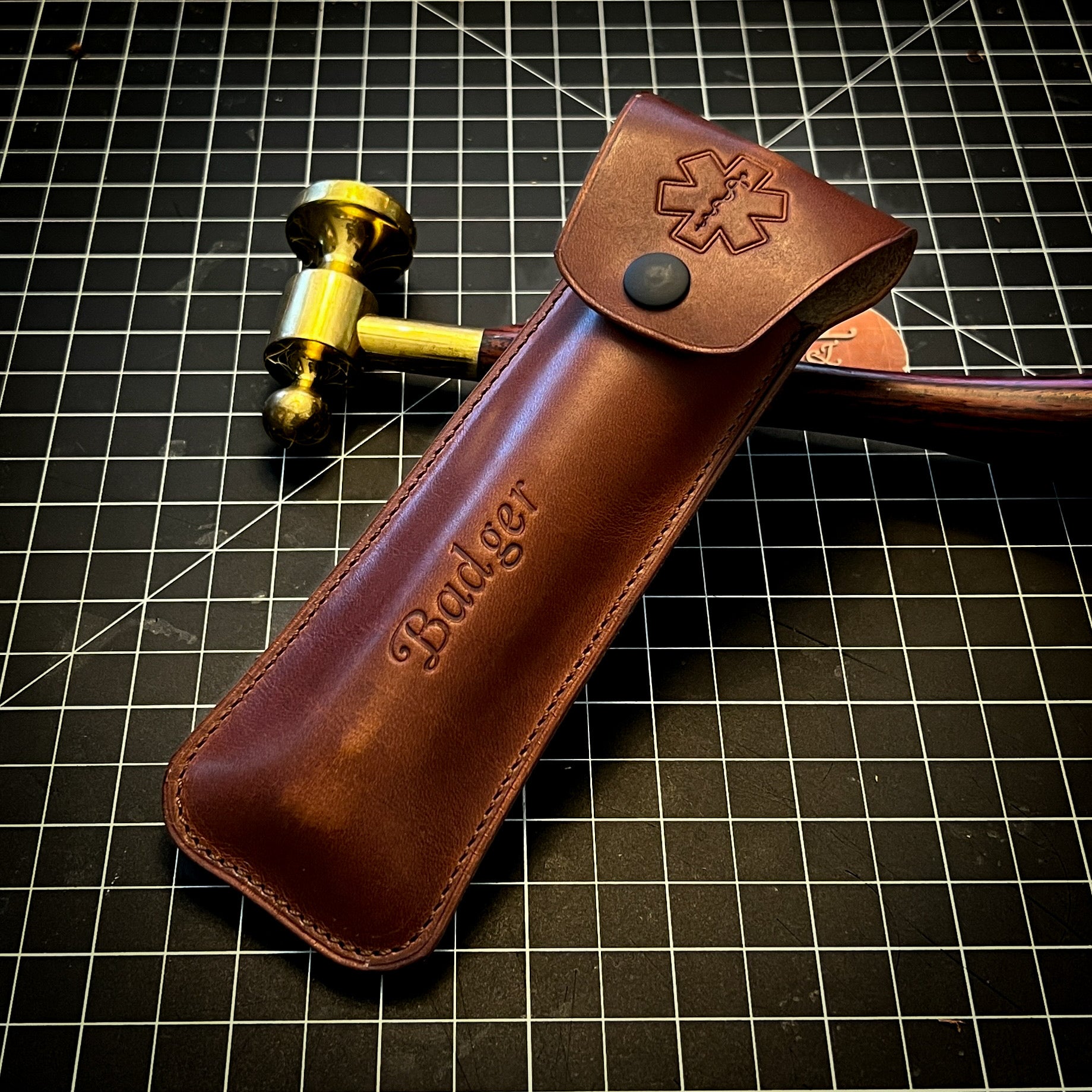 Luxury Hand Stitched Bic Lighter Cases in Horween Leather, Made in