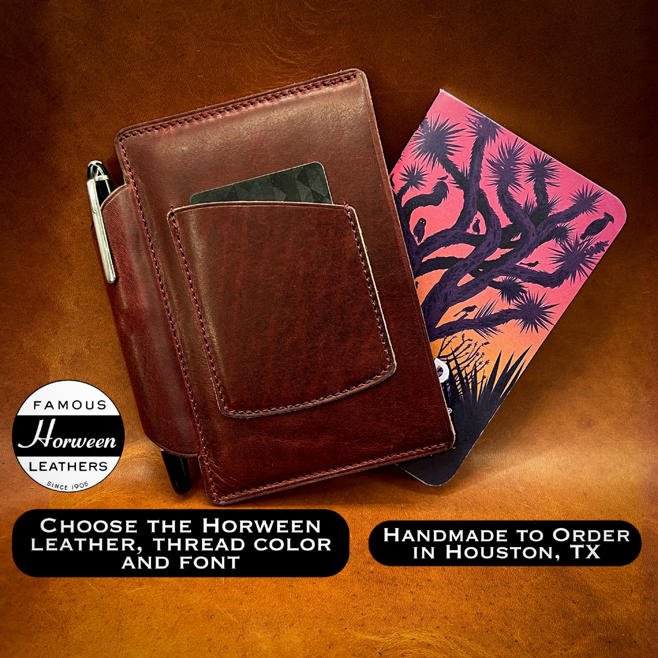 Field Notes Sleeve in Horween Leather | 3.5x5.5 format
