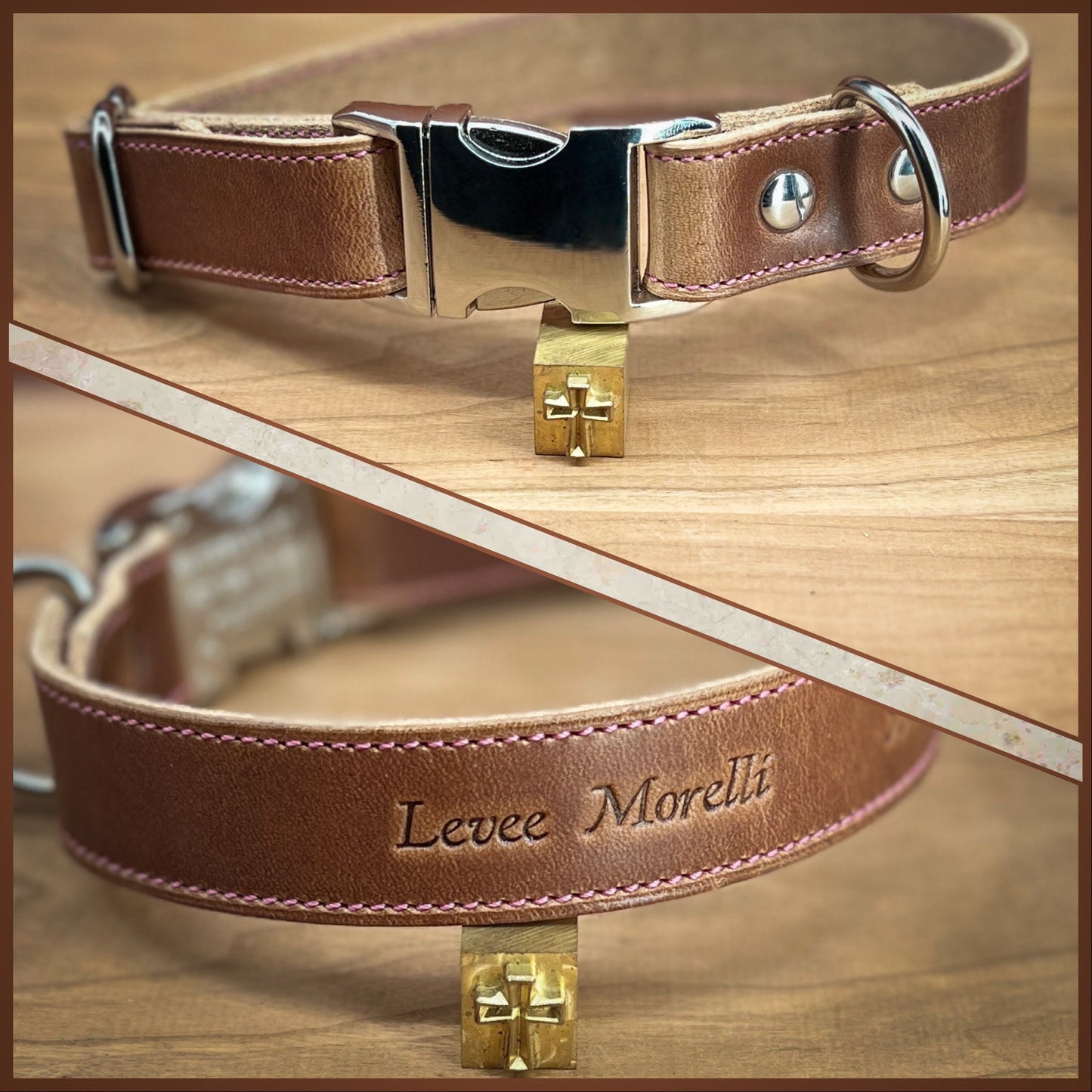 Customizable Quick Release Dog Collars in Horween Leather, Made to order