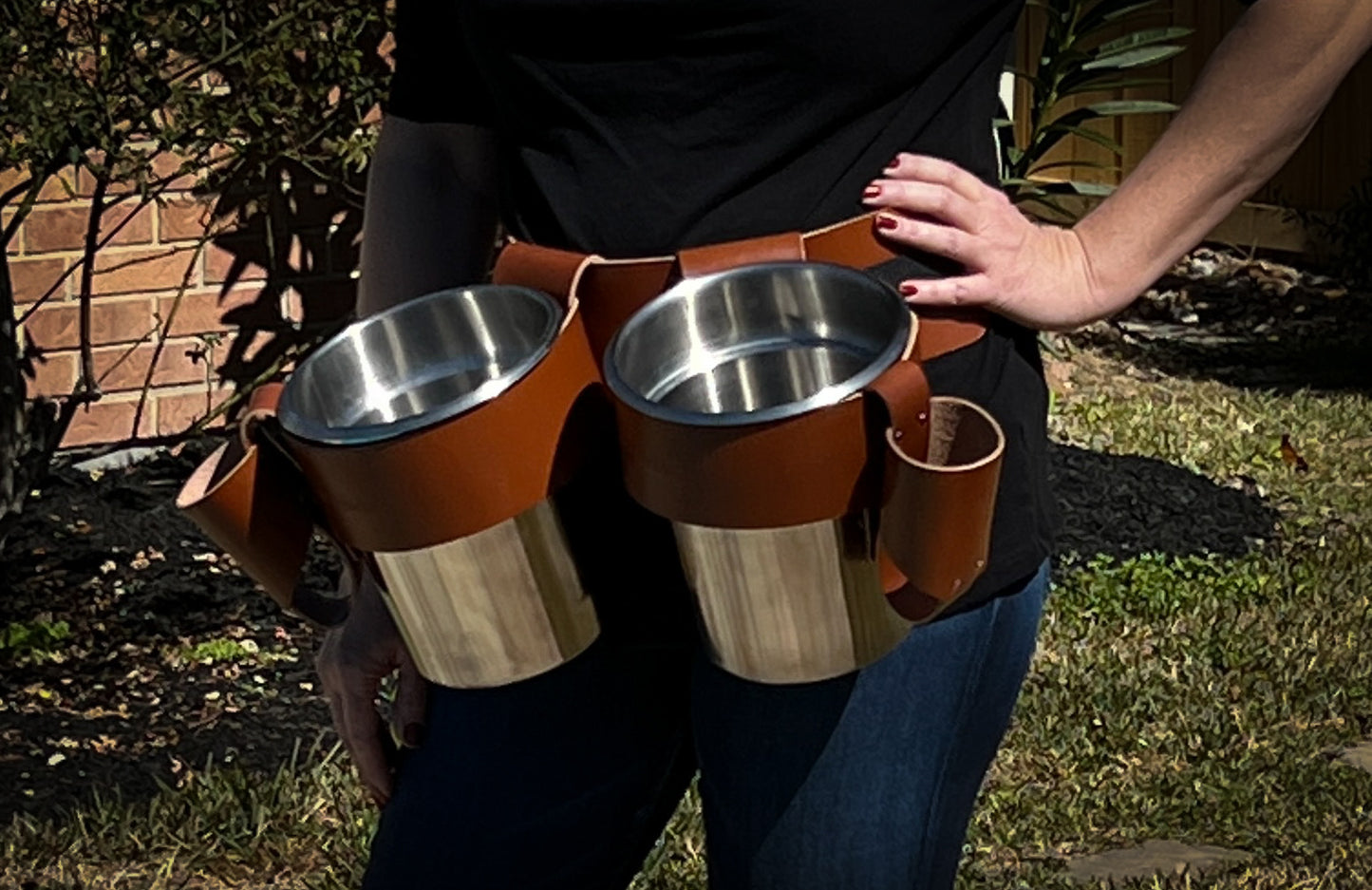 Two Two Configuration of Skippers Oyster Shucker Belt | Oyster Shucking Apron | Oyster Catering Supplies