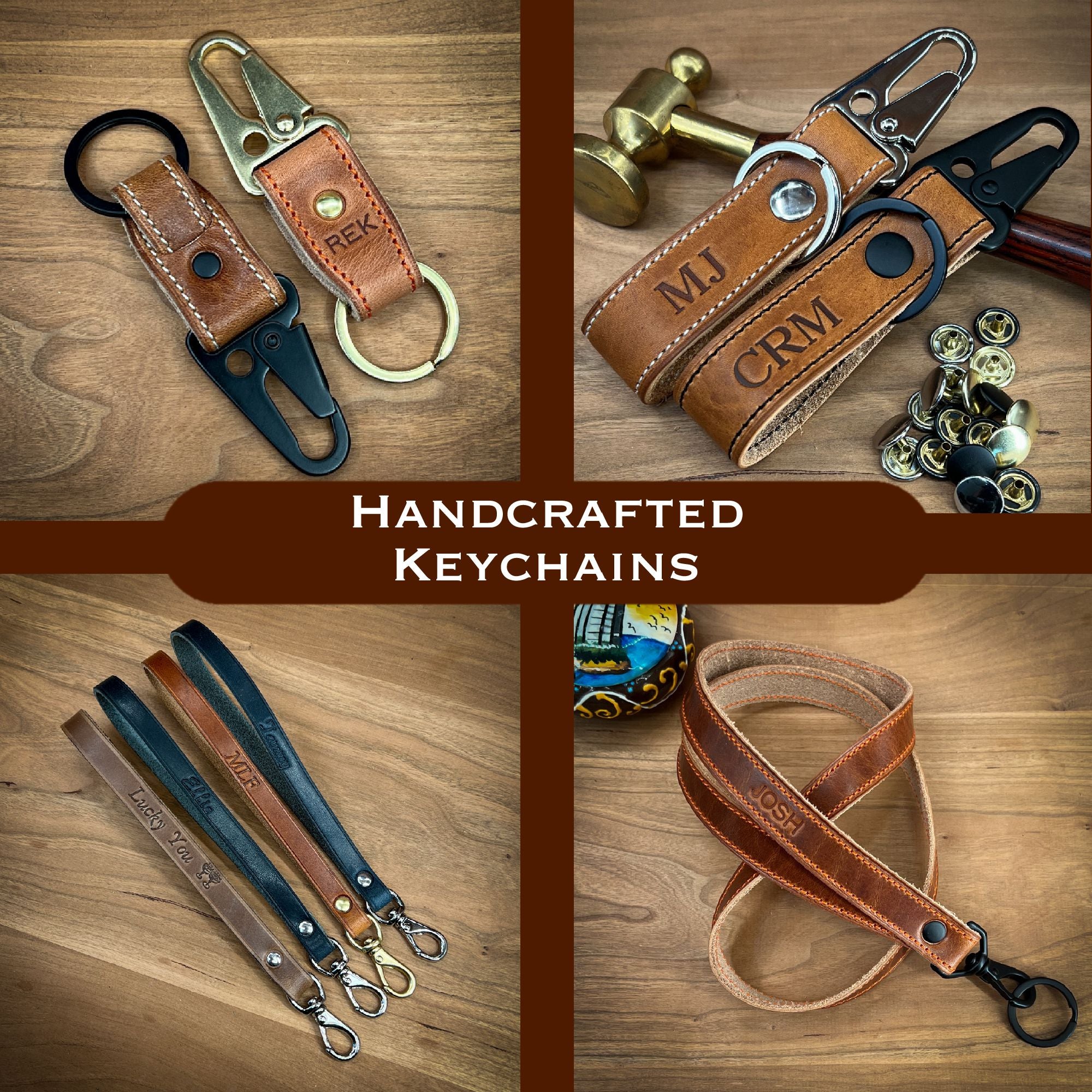 Handmade Key Chain Handcrafted Keychains – Custom Leather and Pen
