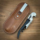 Pulltap Corkscrew and Horween Leather Sheath with Belt Clip | Personalized and Handmade to Order