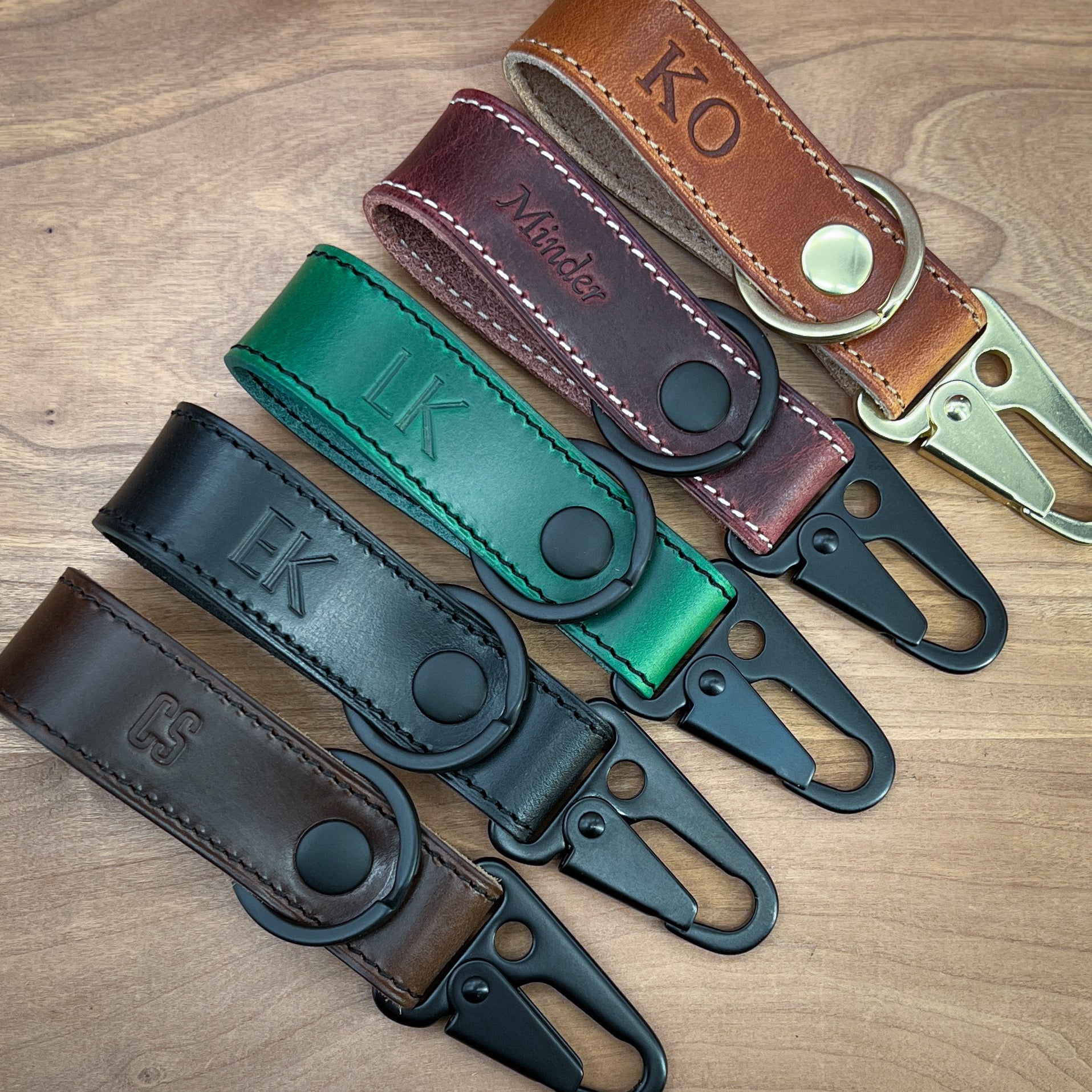 Hiddin Leather Belt Key Clip Brown