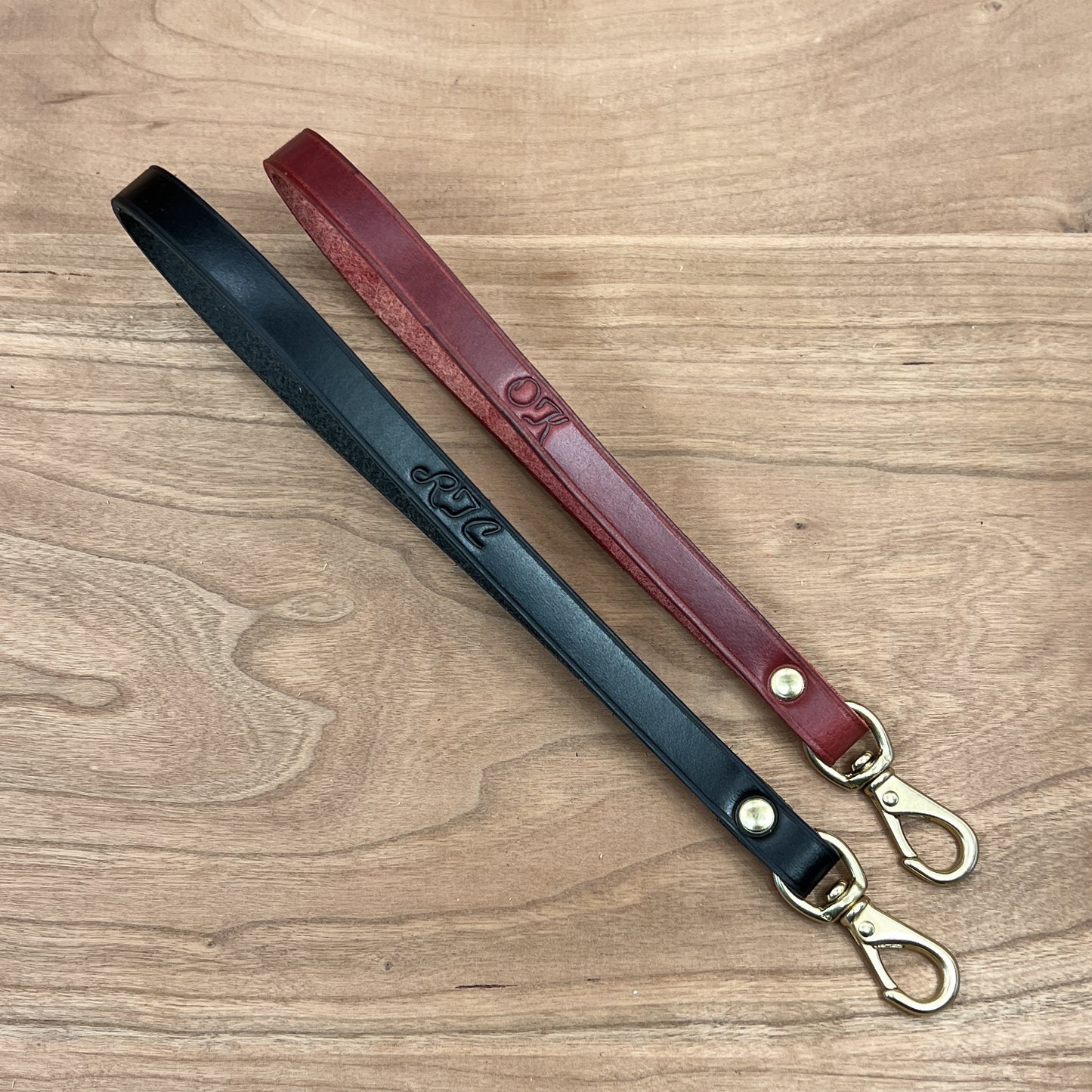 Customizable Leather Wristlet Keychain | Handmade to Order