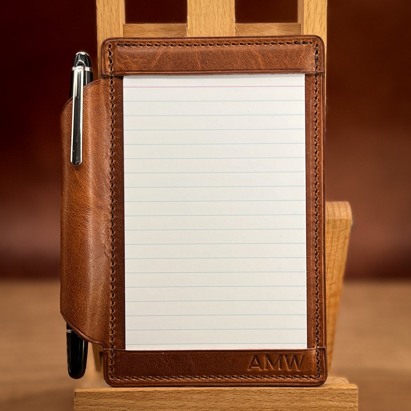 Pocket Jotter Index Card Holder in Horween Leather | Handmade to Order