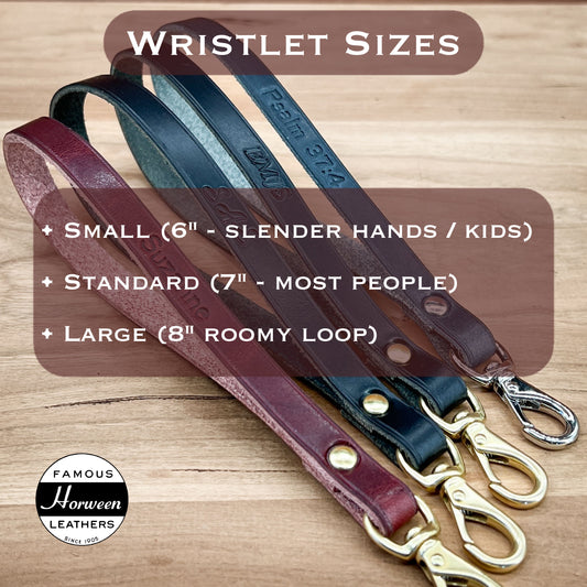 Customizable Leather Wristlet Keychain | Handmade to Order