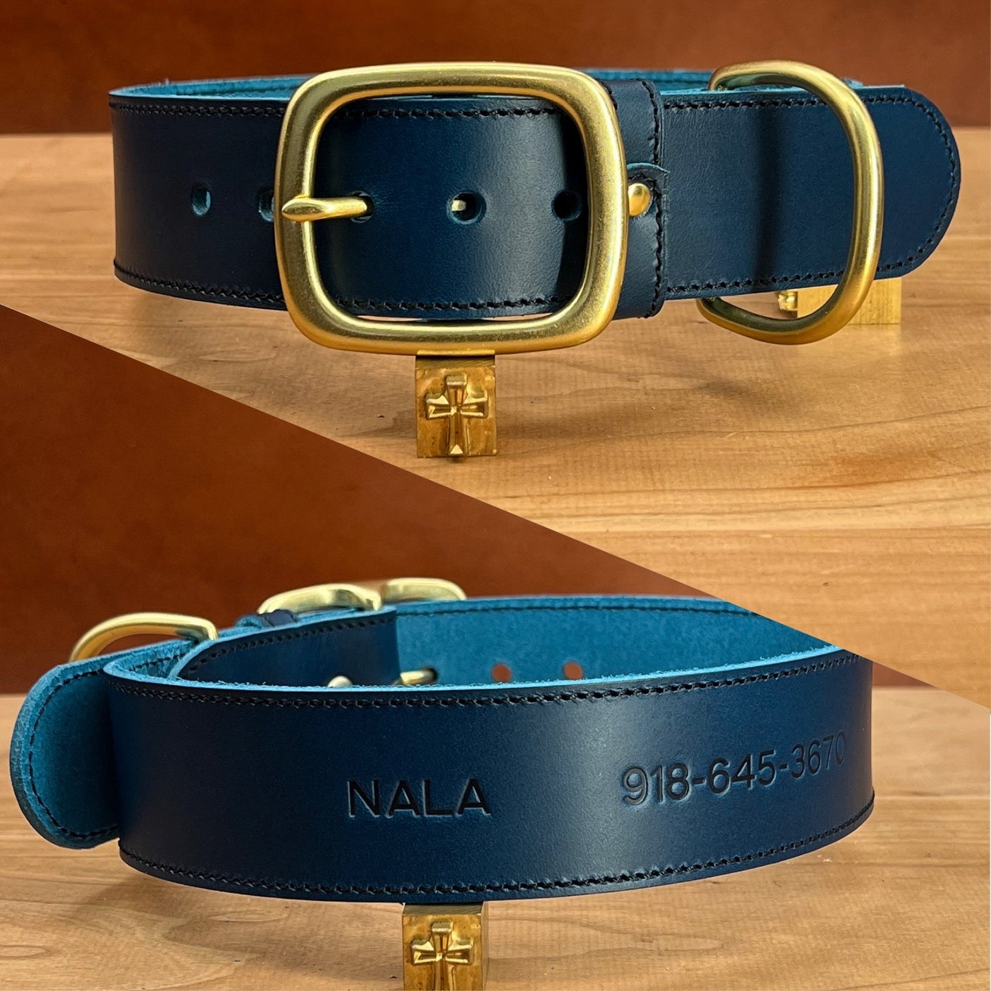 Customizable Dog Collar in Horween leather, Made to order