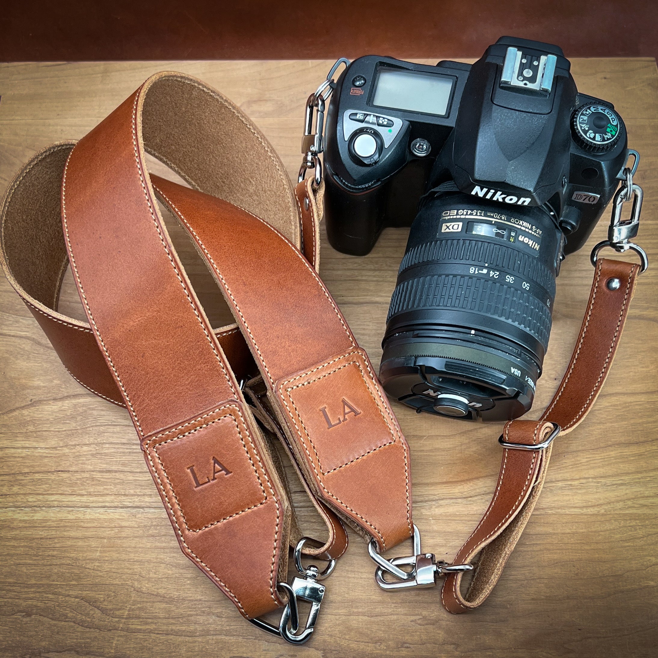 Horween Leather Camera Strap for DSLR | Handmade to Order in Houston ...