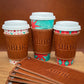 Personalized Coffee Cup Sleeve in Horween Leather