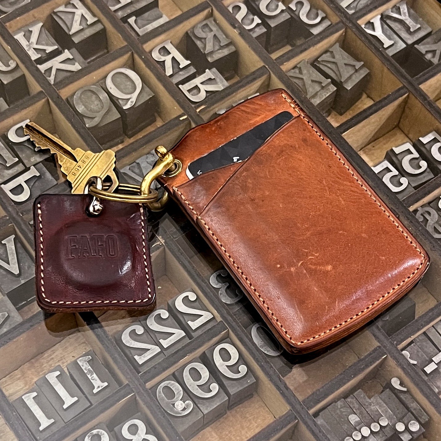 Compact Keychain Wallets in Horween Leather | Handmade to Order