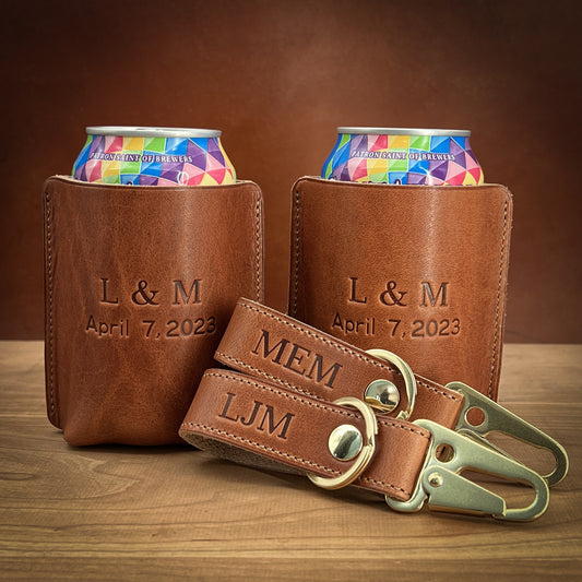 Horween Leather Can and Bottle Coolers - Made to Order
