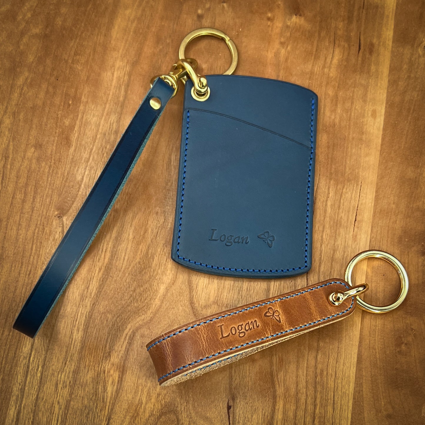 Compact Keychain Wallets in Horween Leather | Handmade to Order