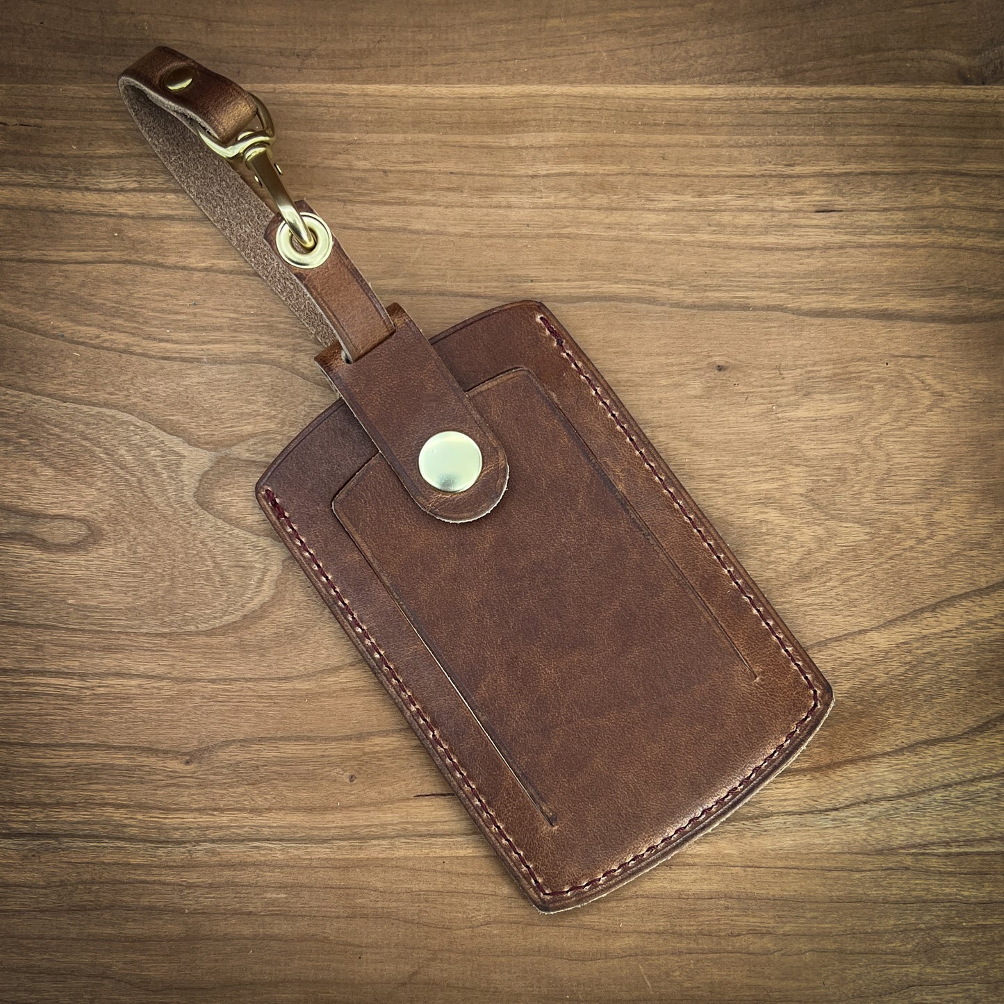 Business Traveller Luggage Tag in Horween Leather | Handmade to Order