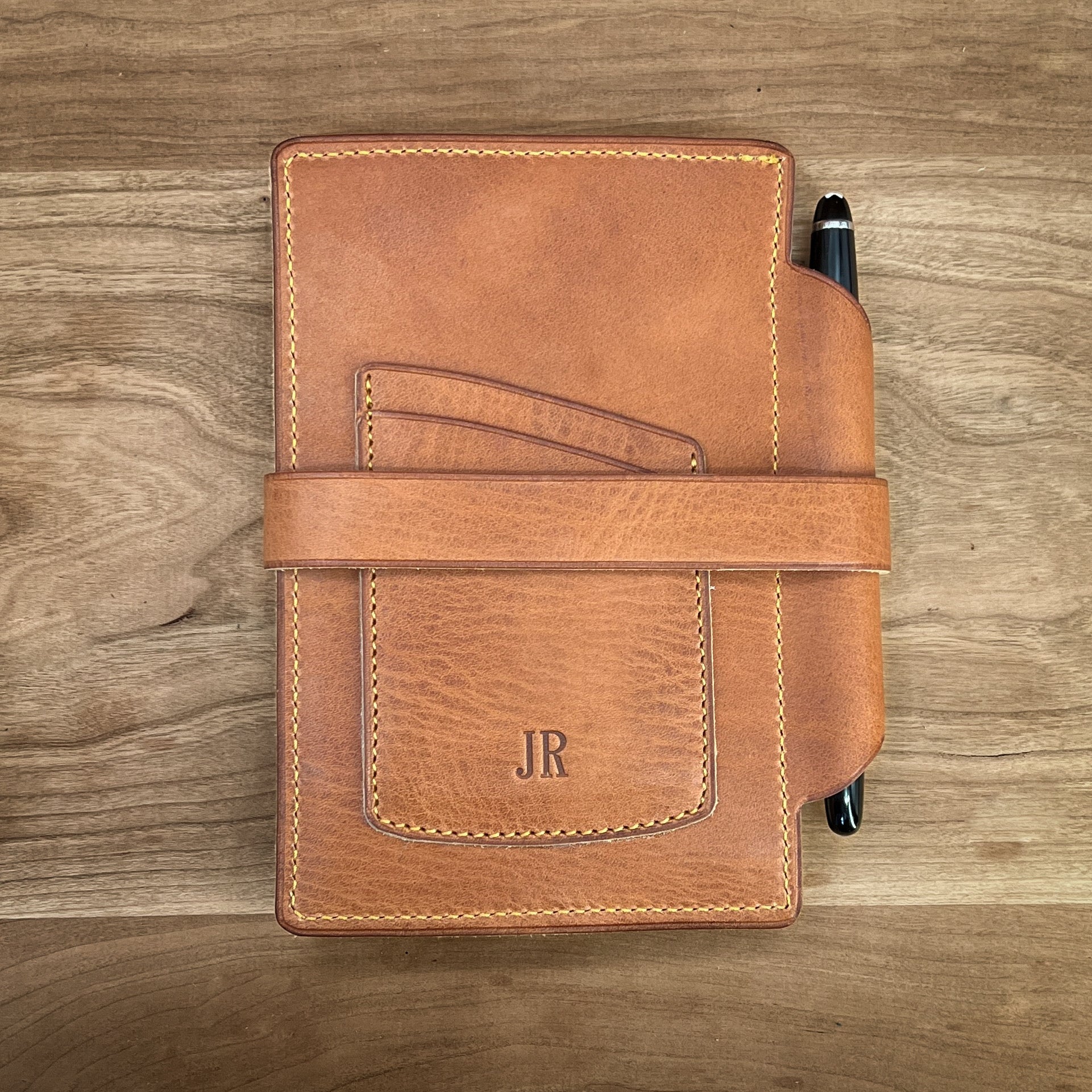 Two pocket version of the Handmade Jotter Style Cover for Field Notes Heavy Duty Flip Notebook