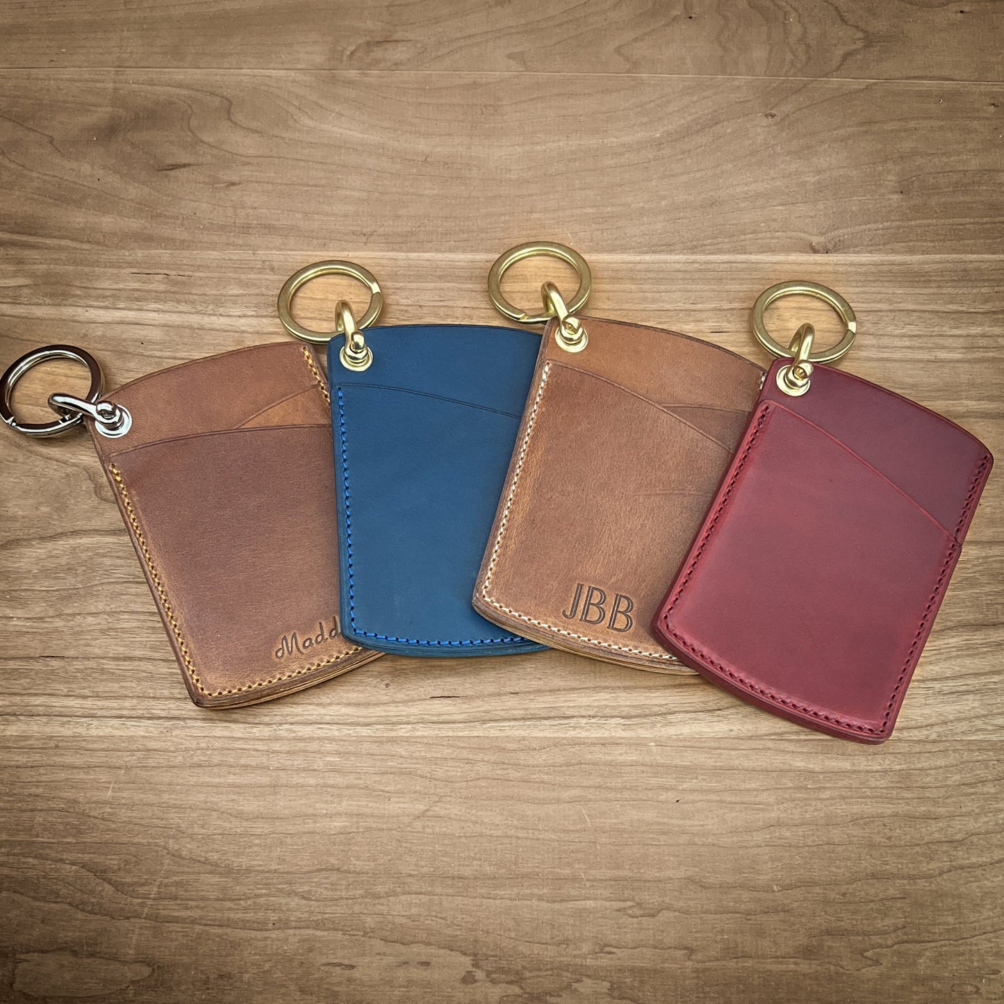 Compact Keychain Wallets in Horween Leather | Handmade to Order