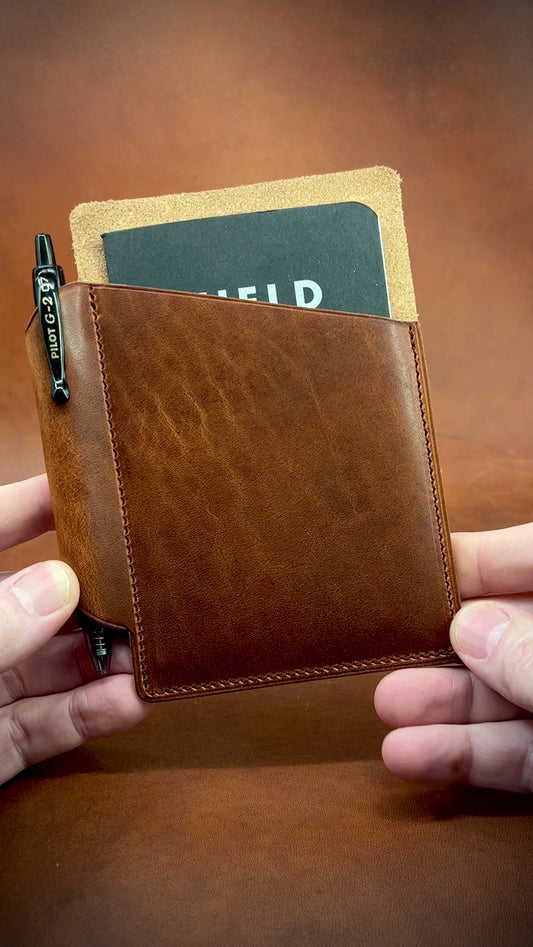 Field Notes Slip Cover in English Tan Dublin Horween Leather | Ready to Ship