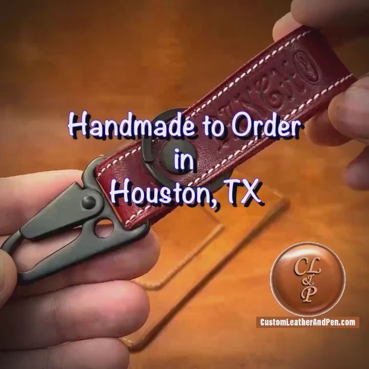 Horween Leather Belt Loop Keychain  Handmade to Order in Houston, TX –  Custom Leather and Pen