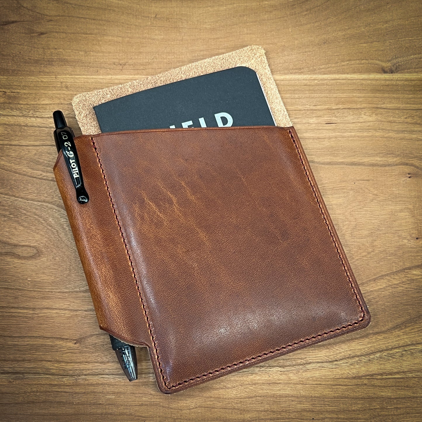 Field Notes Slip Cover in English Tan Dublin Horween Leather | Ready to Ship