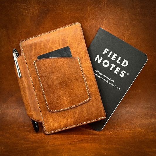 English Tan Notebook / Passport Sleeve in Horween Leather | Ready to Ship