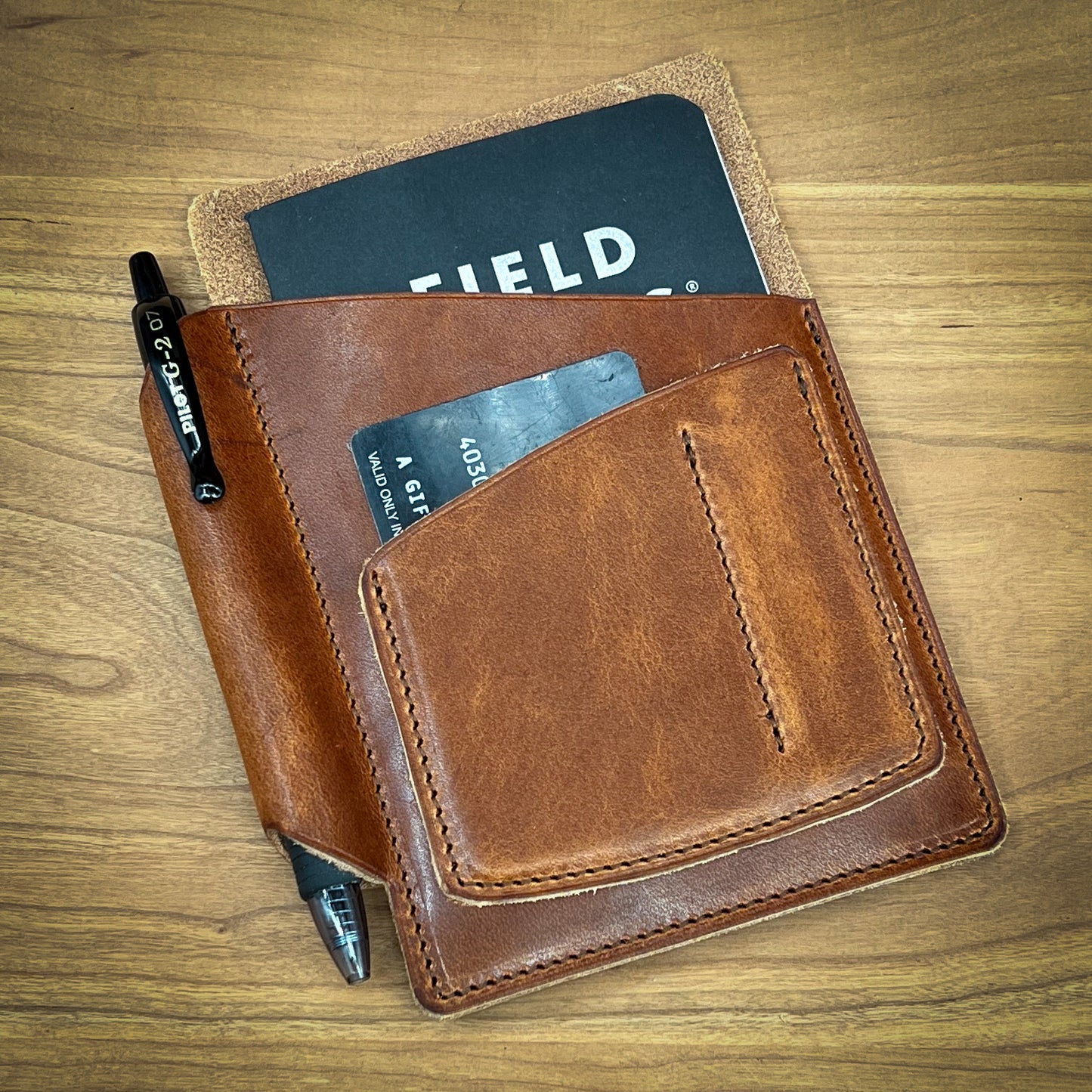 V2 Field Notes Slip Cover in English Tan Dublin Horween Leather | Ready to Ship