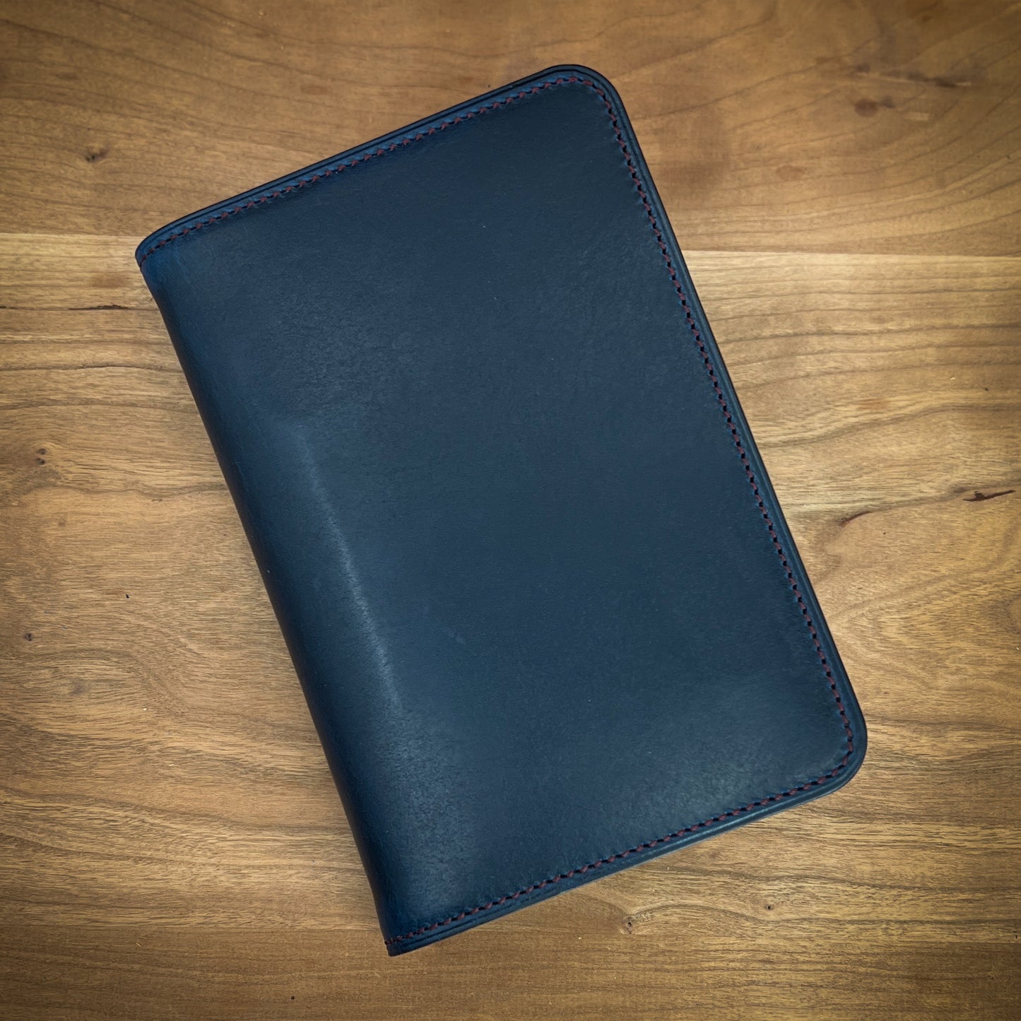 Pocket Size Notebook Cover in Cobalt Blue and #8 Horween Leather | Ready to Ship