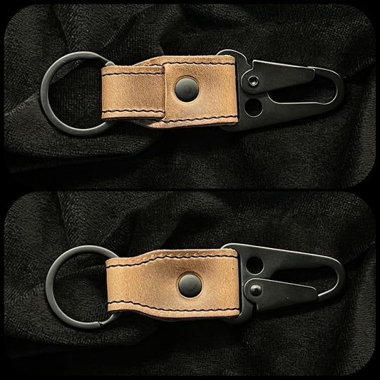 Compact HK Clip Keychain in Horween Leather and Buckleguy Hardware | Handmade to Order