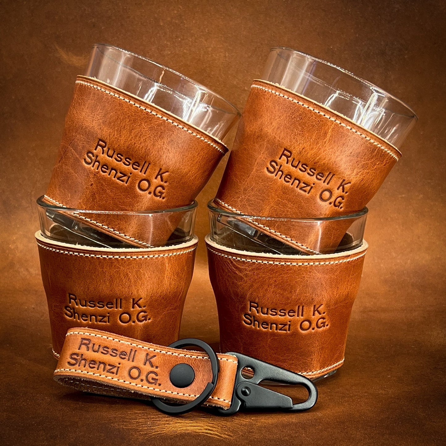 Engraved Rocks Glasses for Corporate Giving.  Handmade to Order in Houston TX